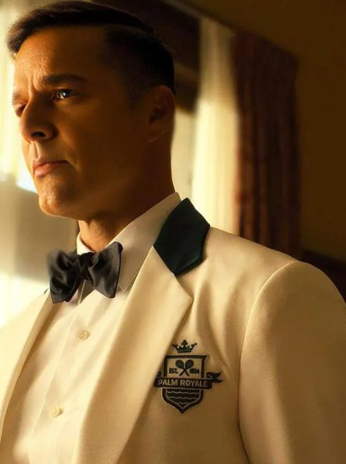Ricky Martin Palm Royale White Crop Blazer - Image 4